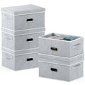 Lesfit Fabric Storage Boxes with Lid – 20L Foldable Organizers, 5 Pack