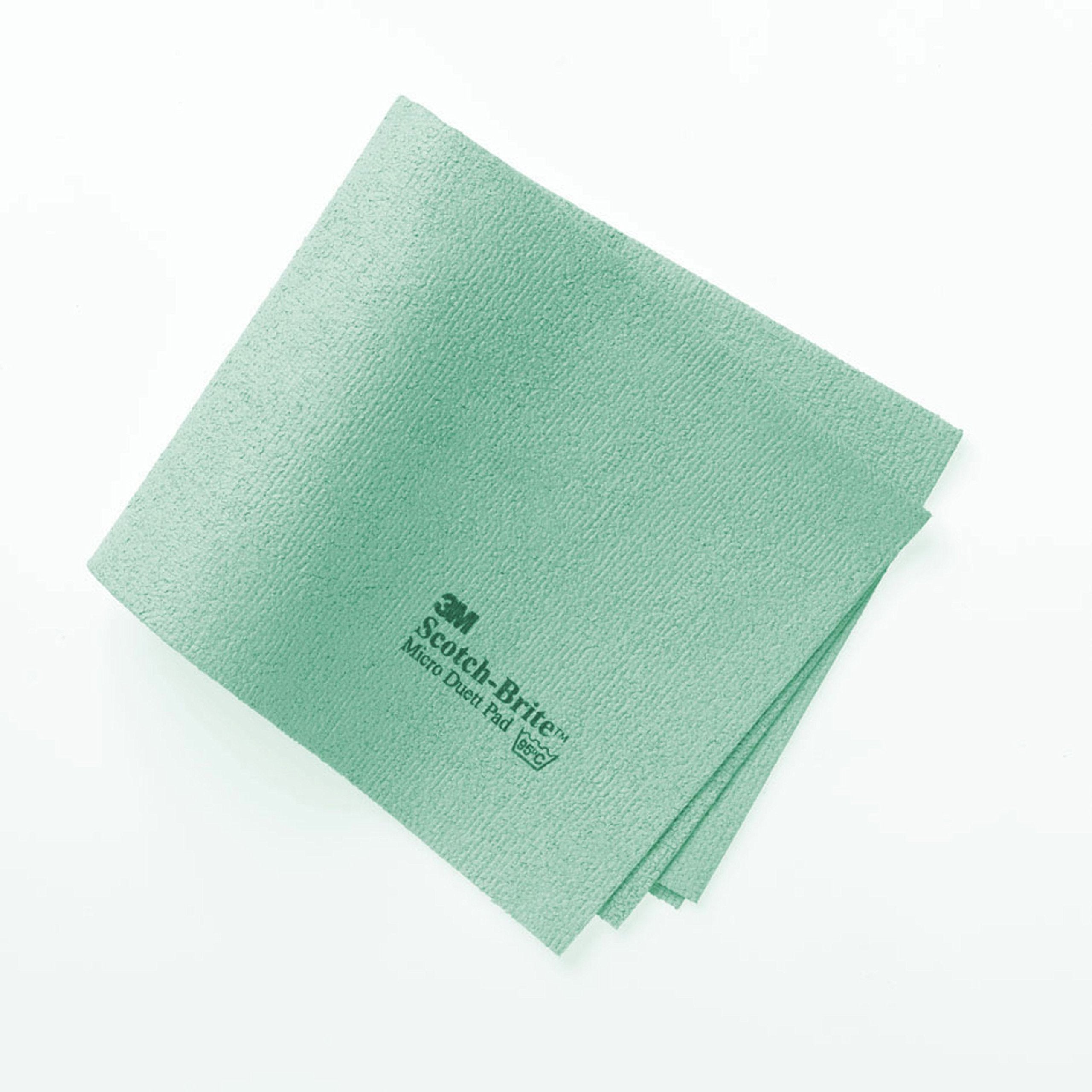 3M Scotch-Brite Micro Duet Cleaning Cloth – Green Microfiber (5 Pack)