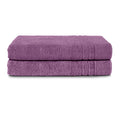 Komfortec Set of 2 Sauna Towels 70x200cm – 100% Cotton XXL Terry Purple