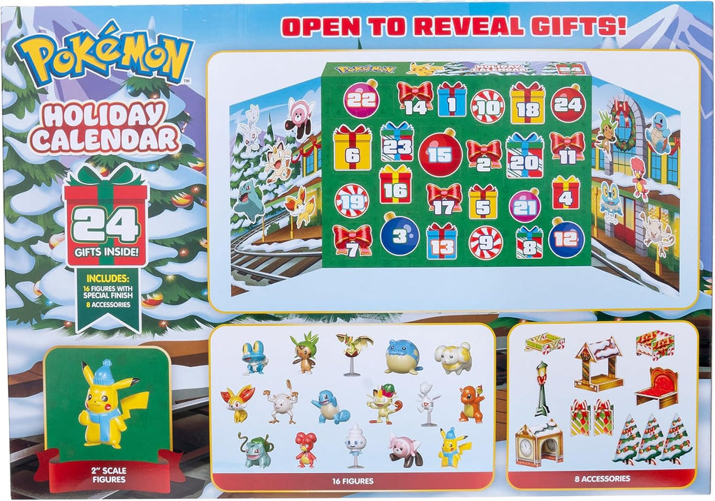 Pokémon Holiday Advent Calendar – 24 Pearlescent Figures by Jazwares