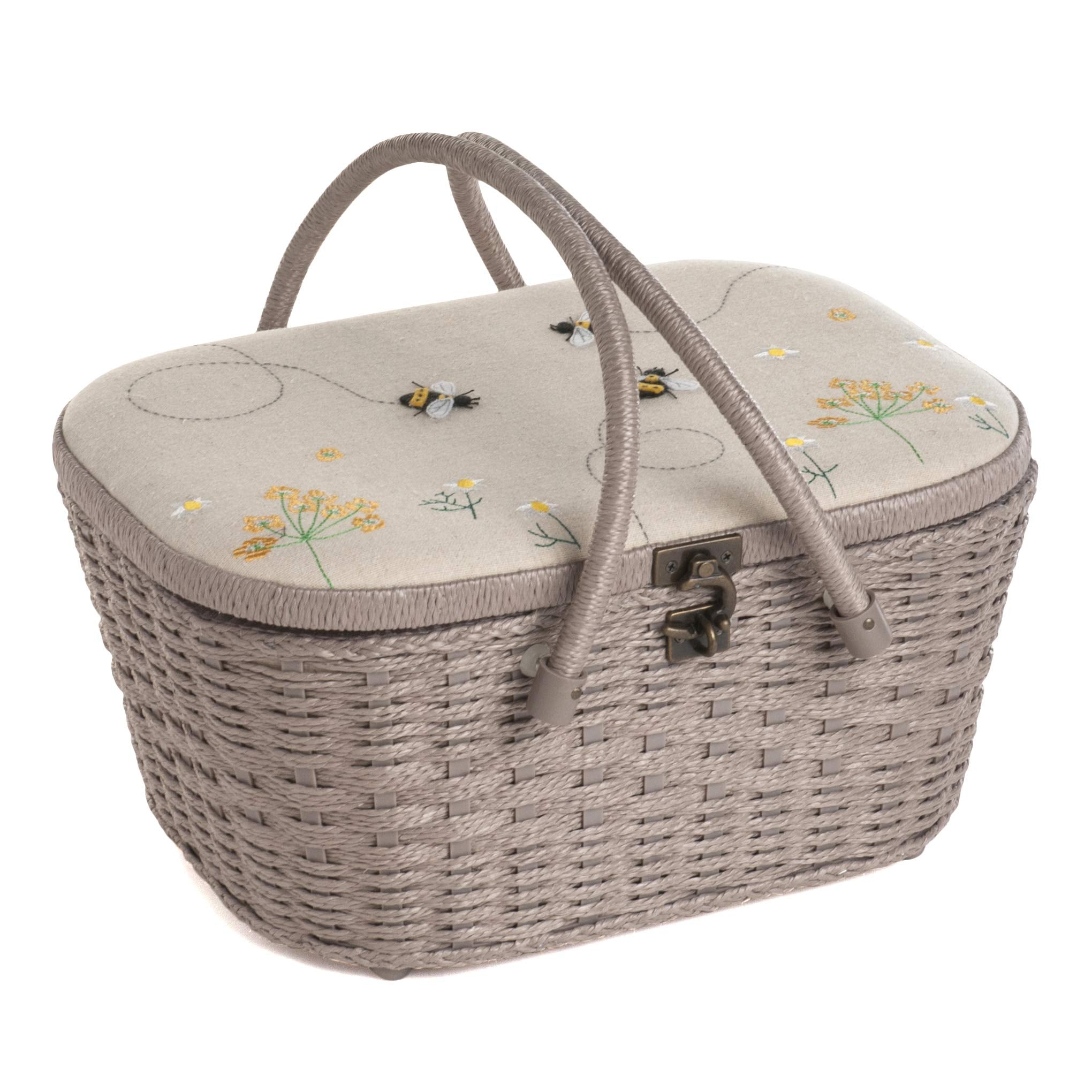 Hobby Gift Wicker Sewing Box – Large Linen Bee Craft Storage Basket
