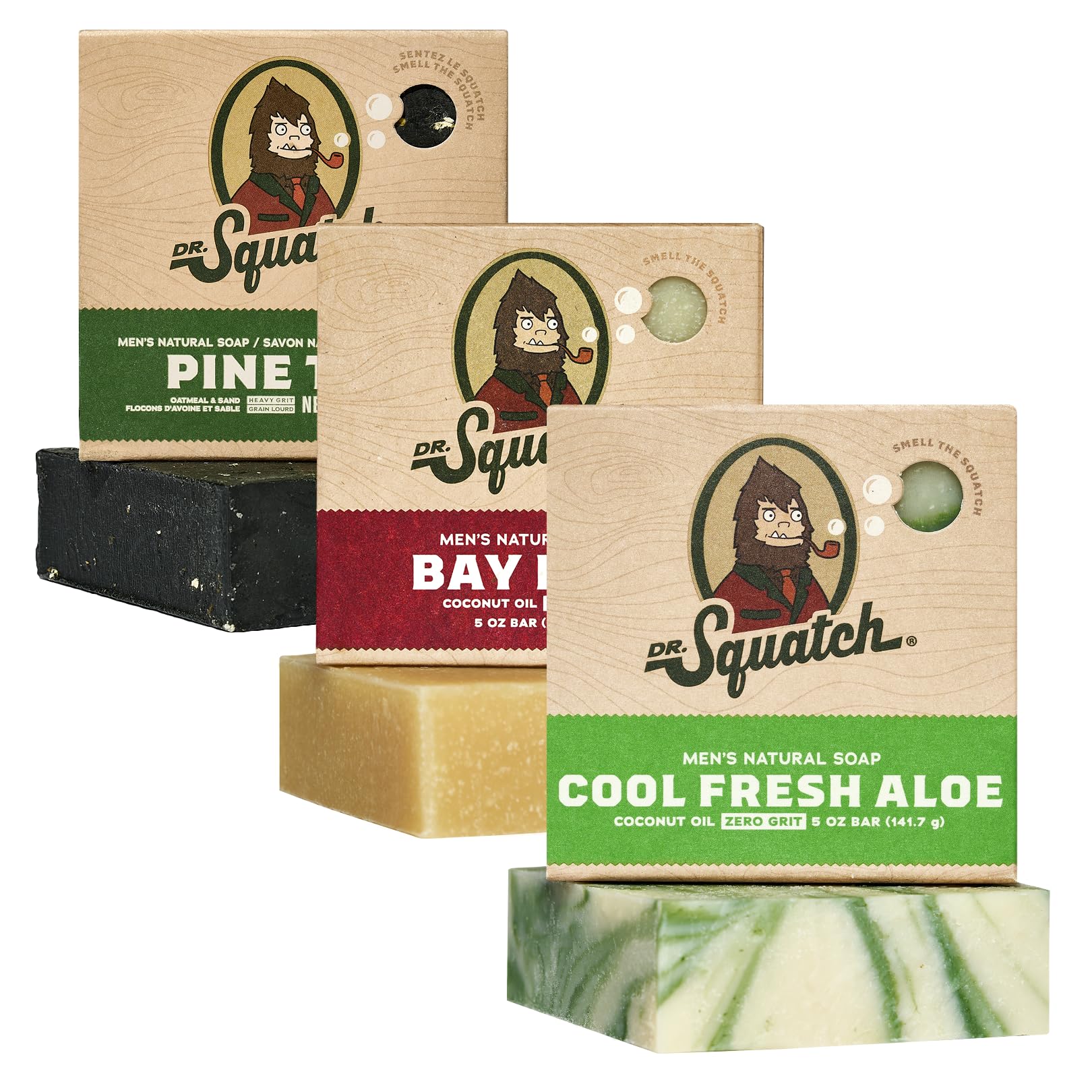 Dr. Squatch Natural Soap Bar for Men – Cold Processed 3-Pack Bundle