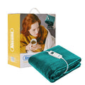 Alecome Electric Heated Throw Blanket | 10 Heat Settings | Teal Fleece