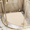 Jolof Store Corner Loofah Shower Mat – Non-Slip Anti-Mould Beige 53x53cm