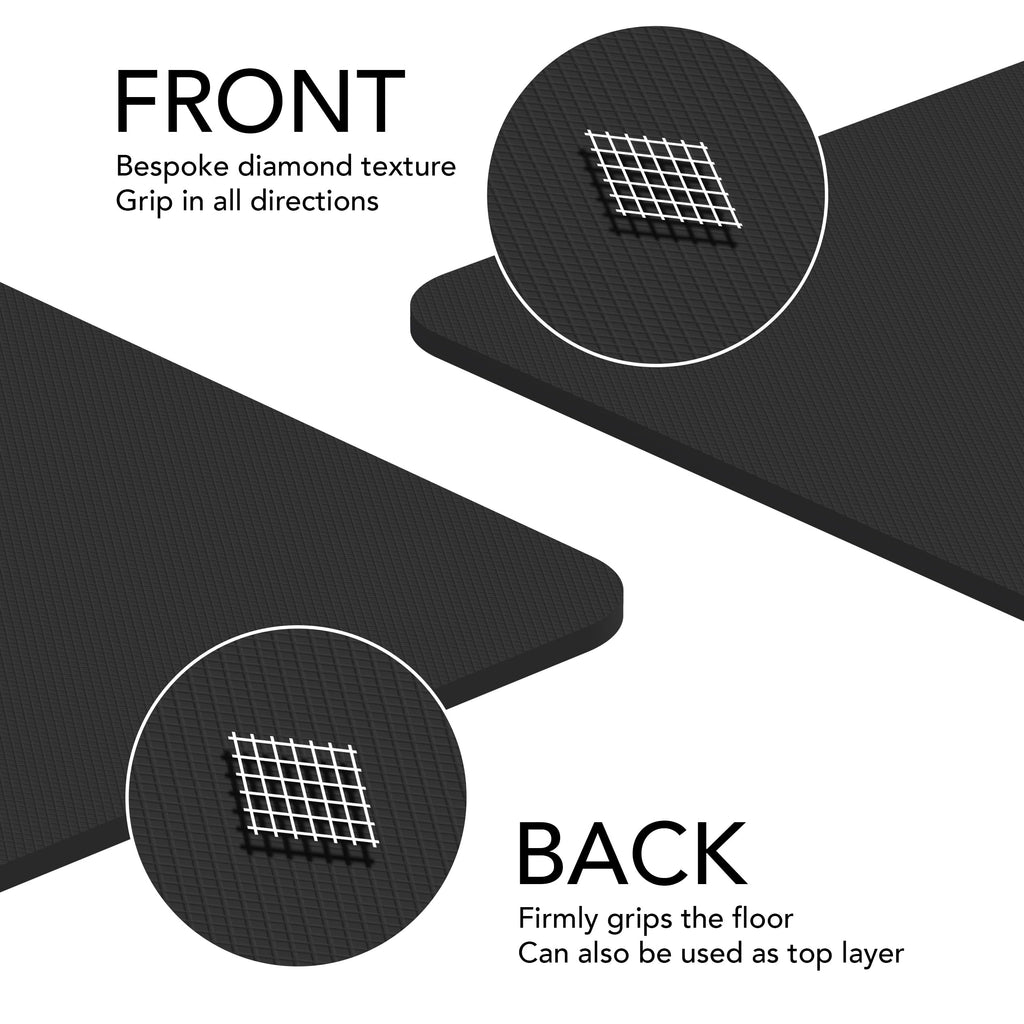 Extra Wide TPE Exercise Mat - 10mm Thick Non-Slip Yoga Mat