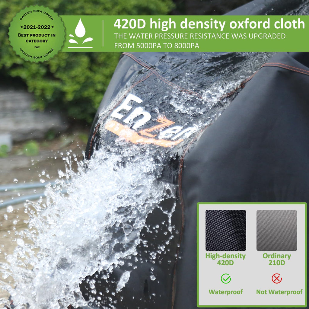 Enzeno L-Shaped Garden Furniture Cover – 420D Waterproof Oxford Fabric