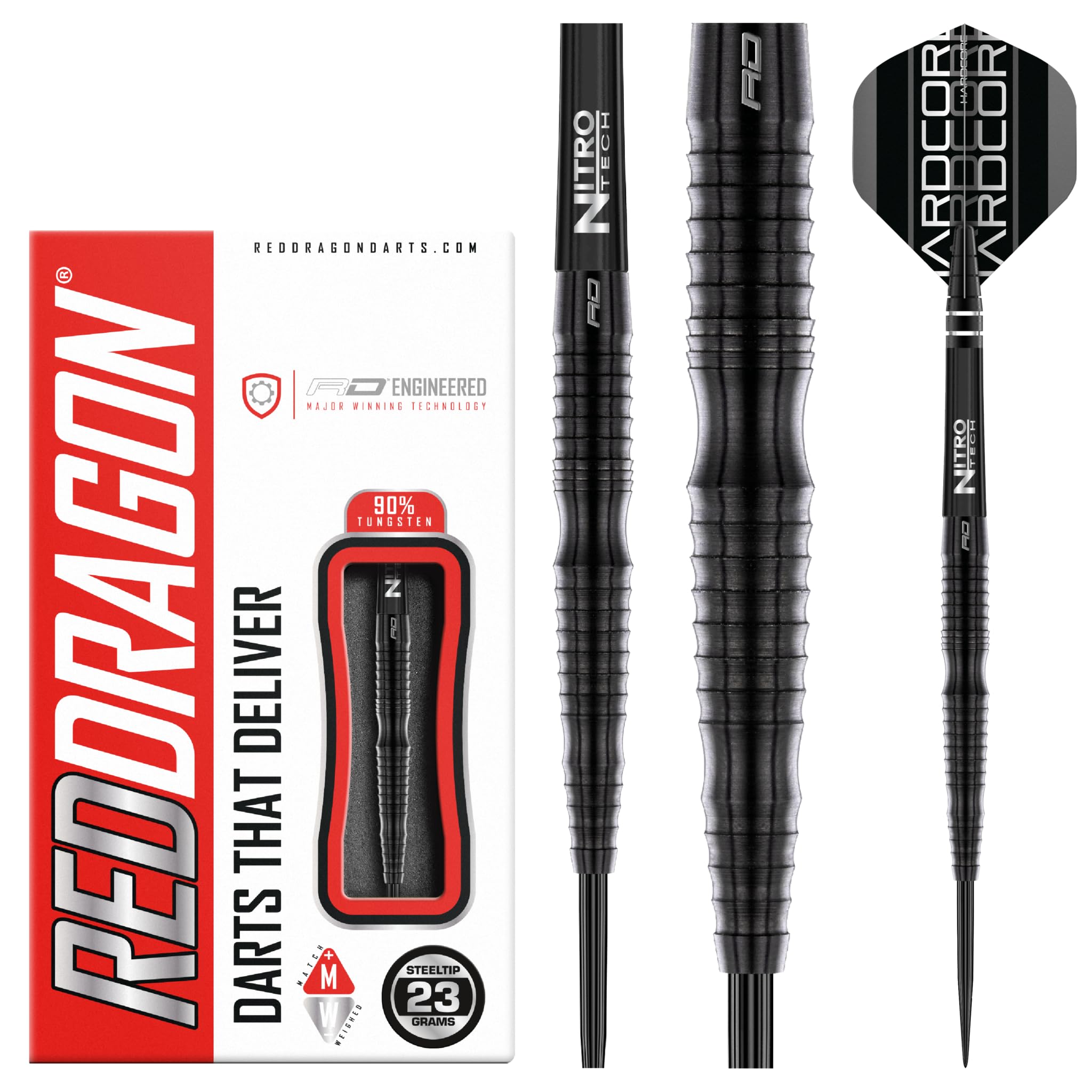 Red Dragon Razor Edge Extreme 23g Tungsten Darts Set | Professional Grip