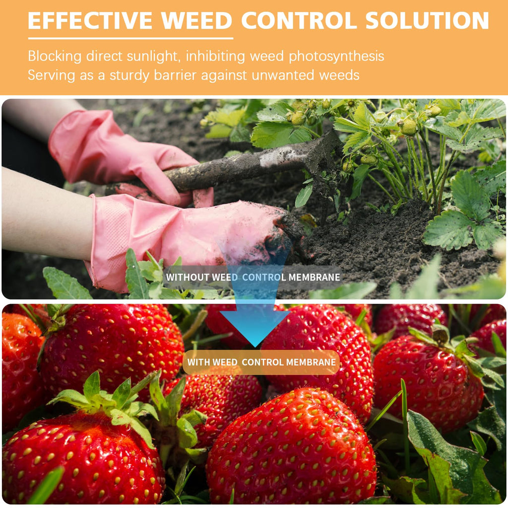 Beeway Heavy Duty Weed Control Membrane | 1m x 50m UV Ground Cover