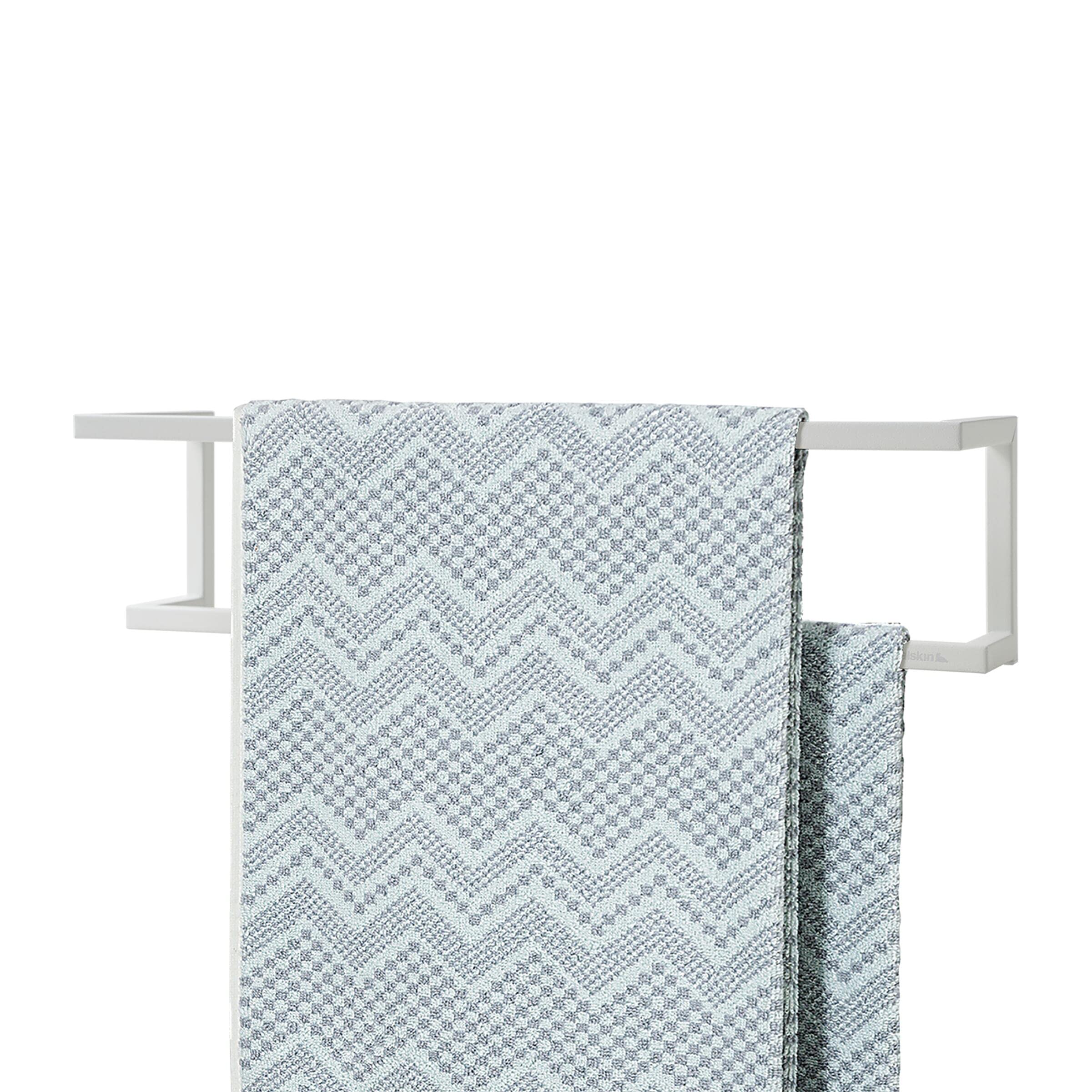 Sealskin Carré Towel Rail – 48 cm Wall Mounted Bathroom Rack in White
