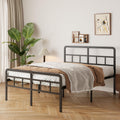 Yicensen King Size Metal Bed Frame with Curved Headboard - 46cm Height