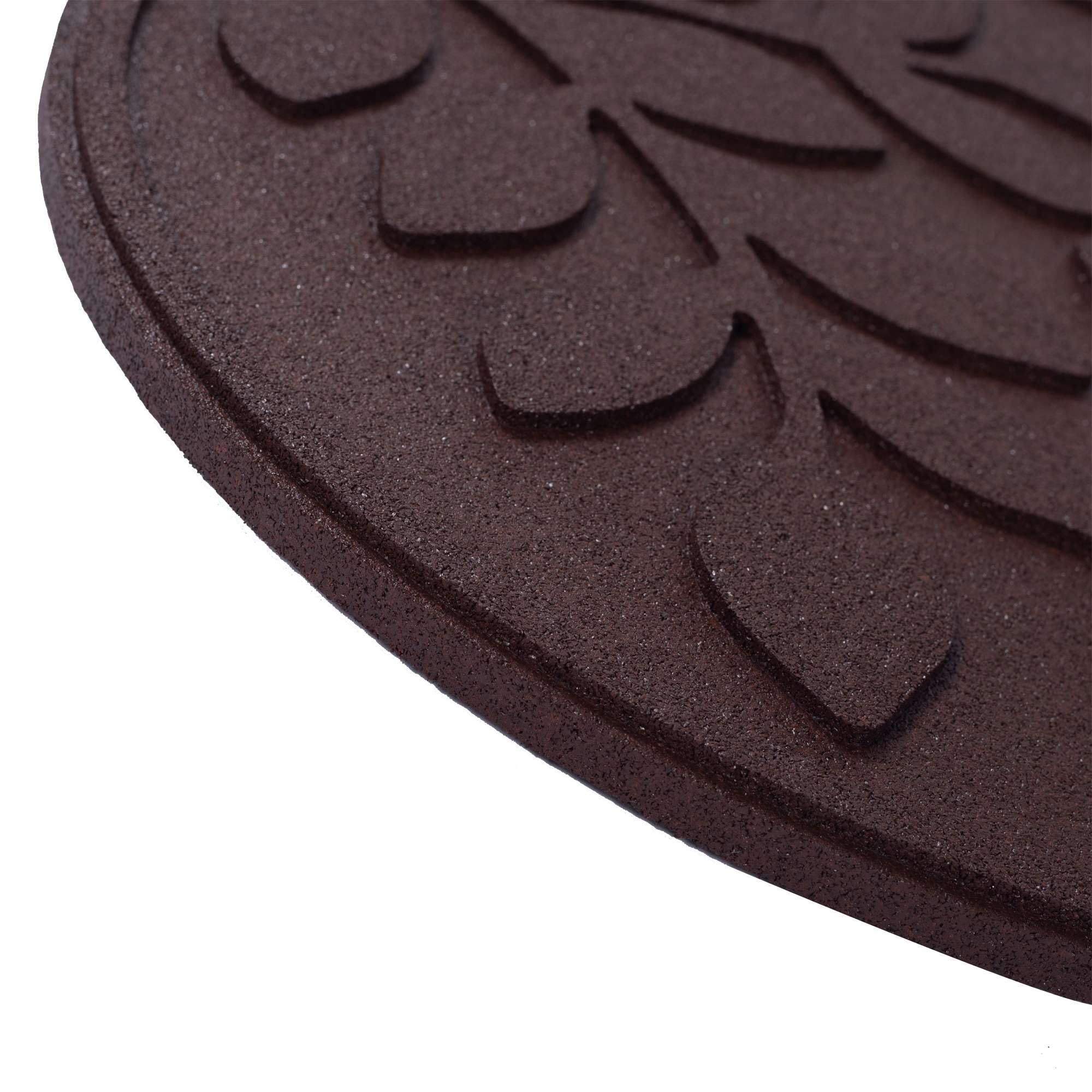 Nicoman Recycled Rubber Garden Stepping Stones - Leaf Design, Set of 4