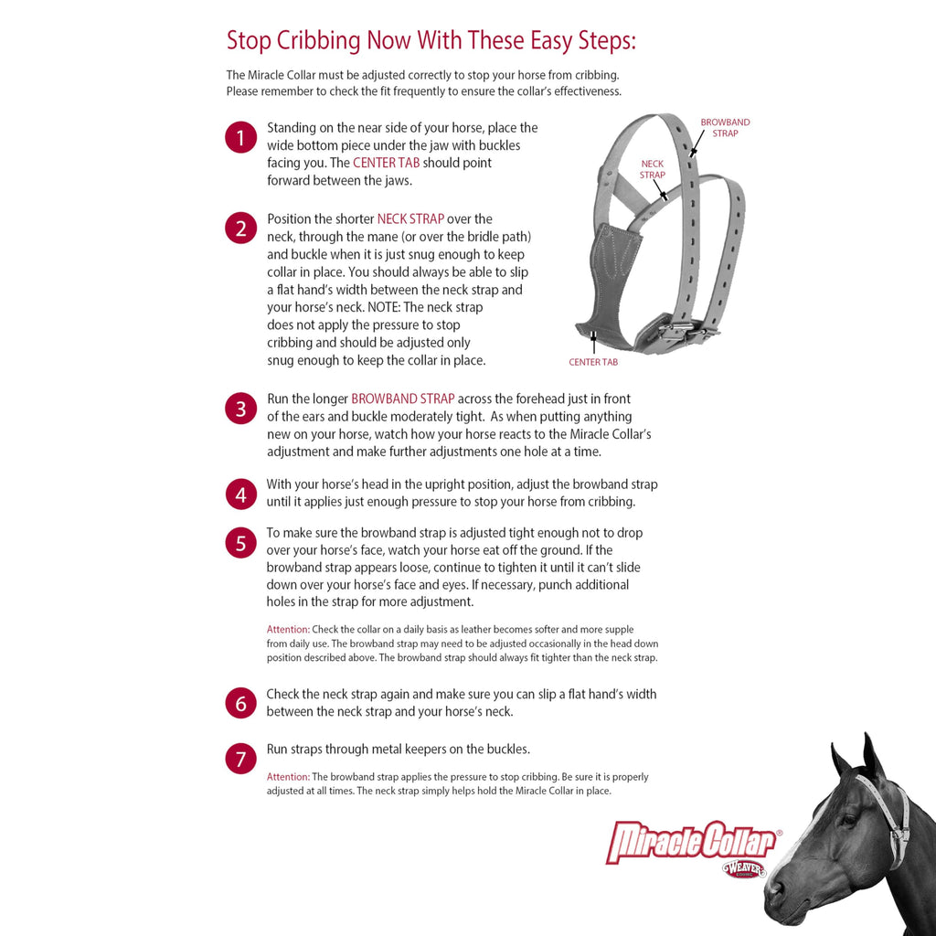 Weaver Leather Miracle Collar | Anti-Cribbing Horse Collar - Havana, Small