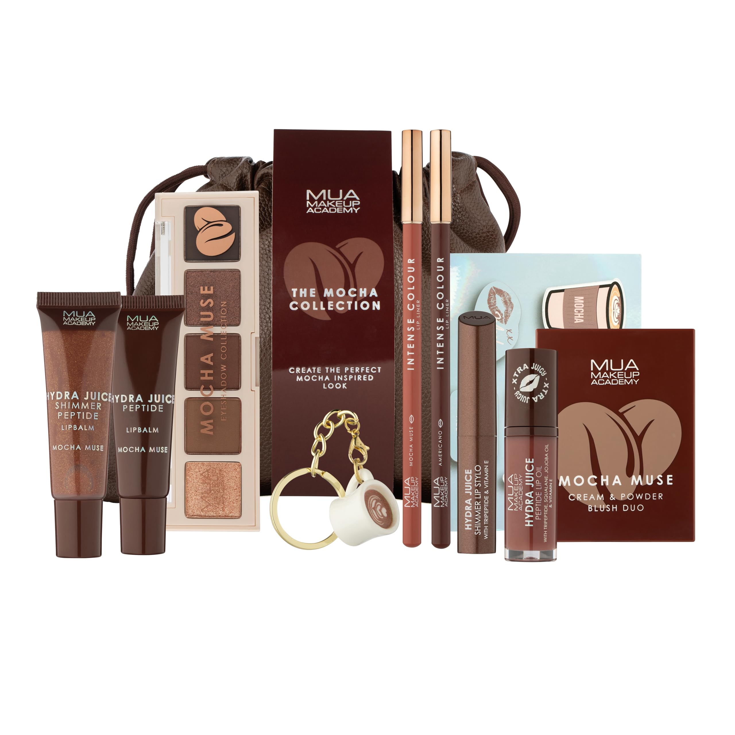 MUA Makeup Academy Mocha Muse 10-Piece Gift Set – Vegan Makeup & Pouch
