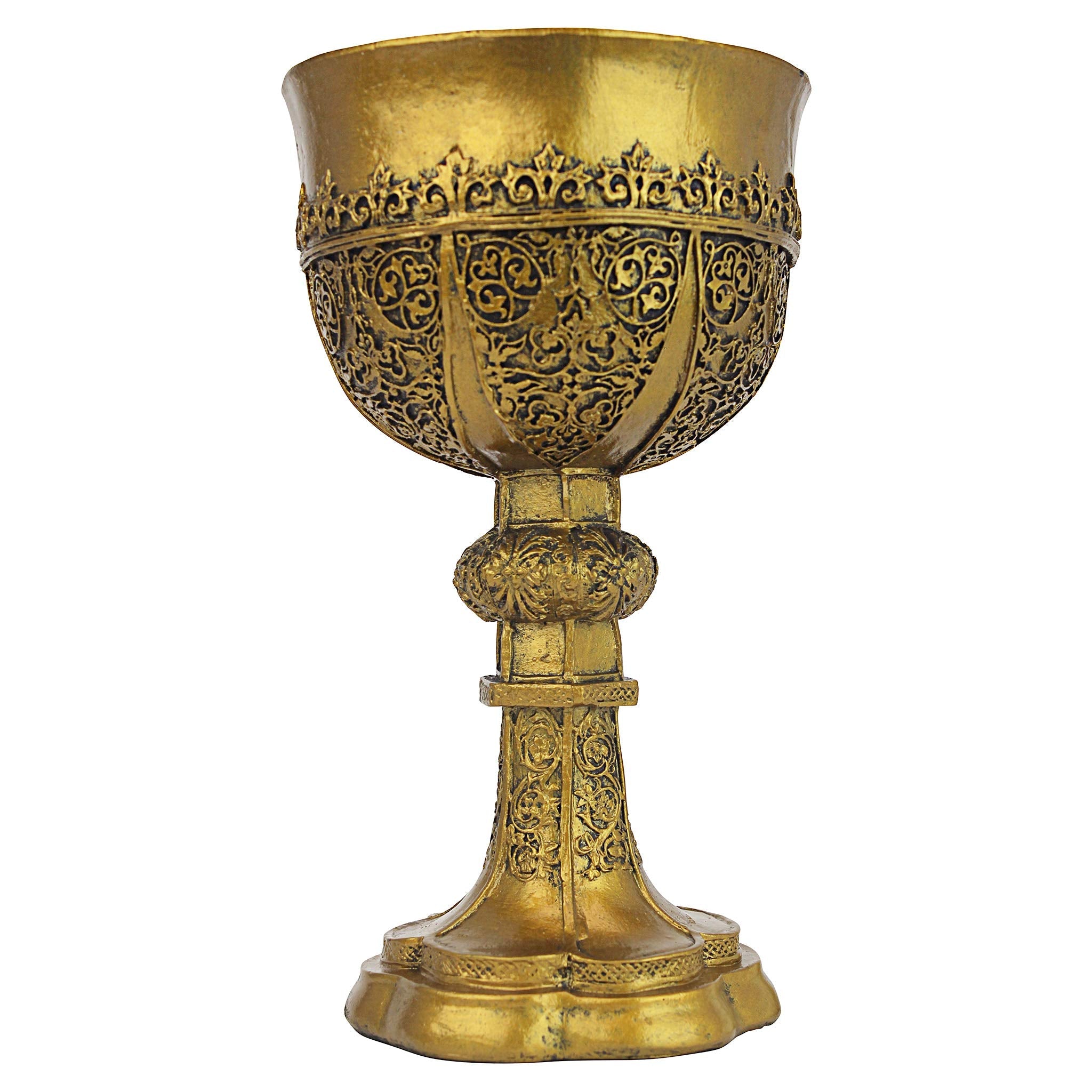 Design Toscano King Arthur Medieval Golden Chalice - Gothic Goblet Decor