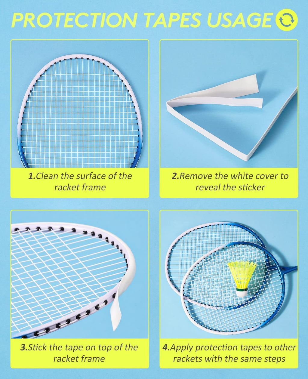 HIRALIY Badminton Rackets Set of 4 – Steel Racquets with 12 Shuttlecocks