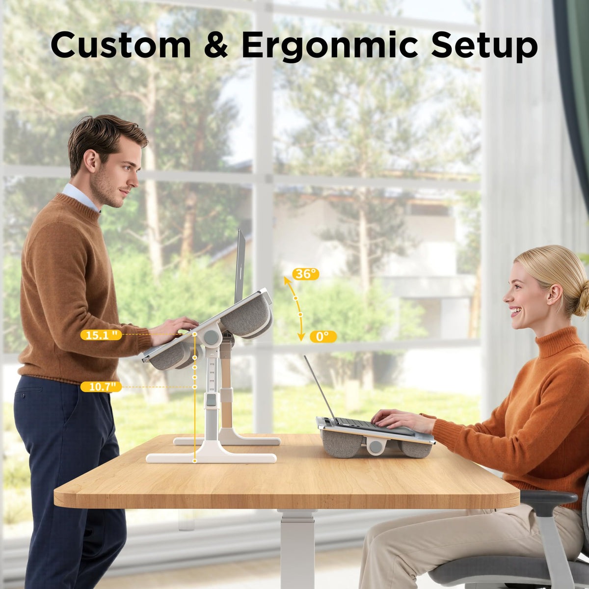 FoldWise 2-in-1 Bed Table & Lap Desk - Soft Cushions, Foldable Laptop Tray - image 4