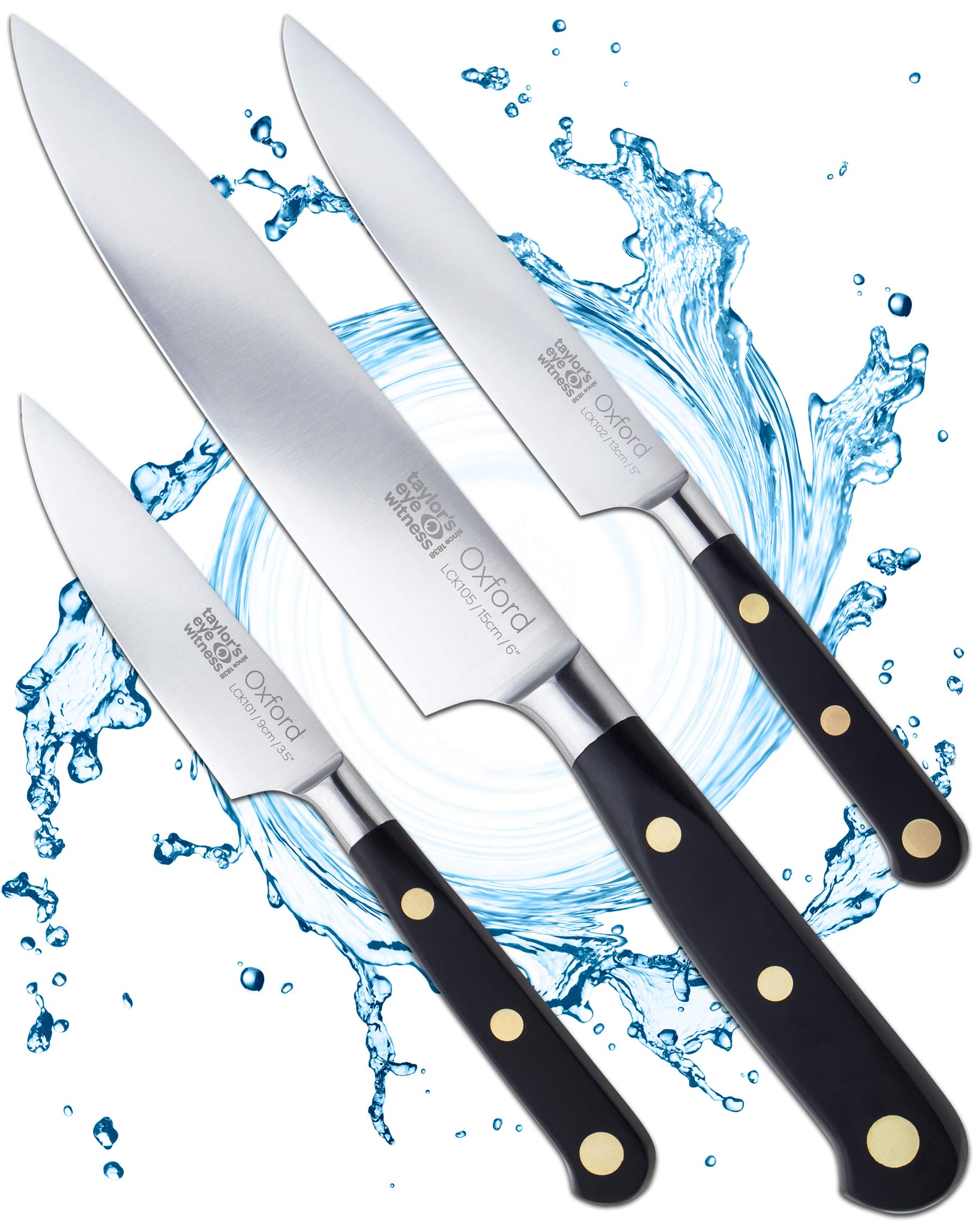 Taylors Eye Witness Oxford 3pc Knife Set | Full Tang Stainless Steel