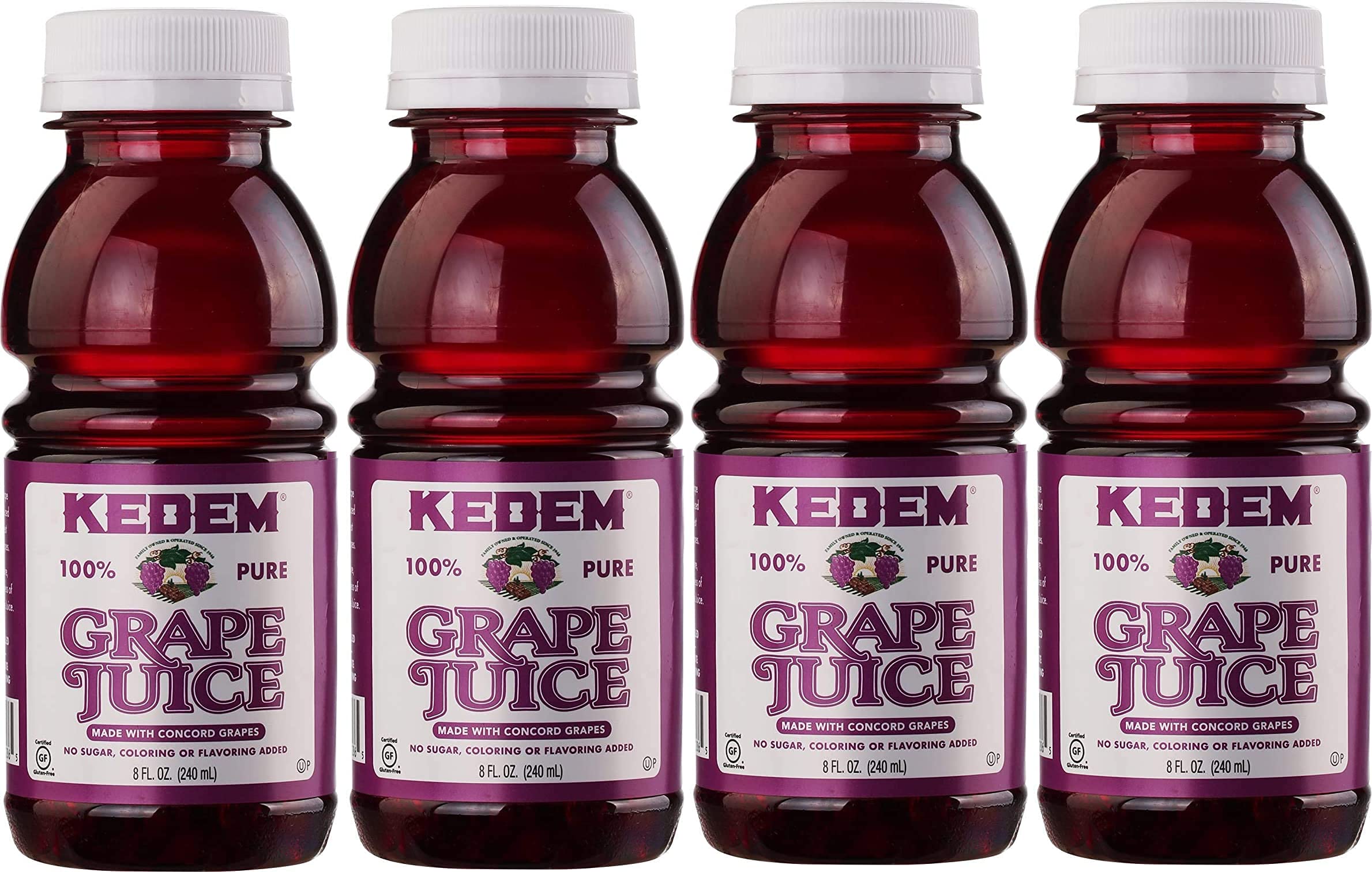 Kedem Concord 100% Pure Grape Juice – 240ml Mini Bottles (4 Pack)