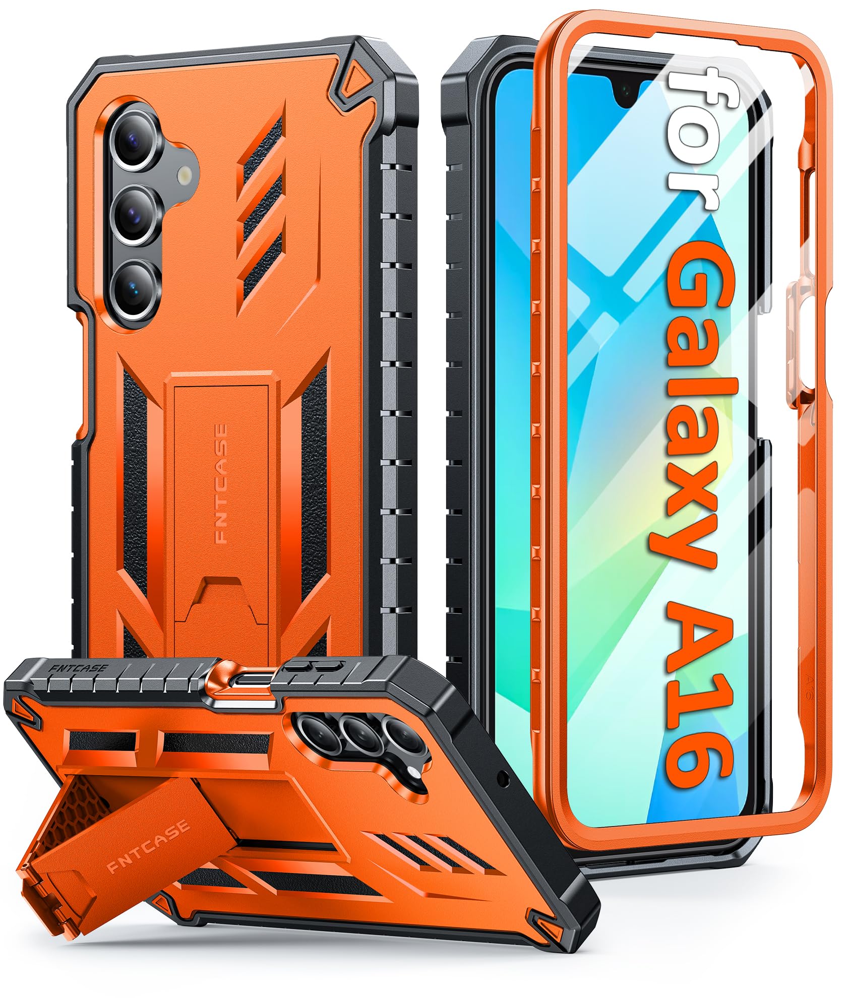 FNTCASE Samsung Galaxy A16 5G/4G Case - Rugged Military Grade with Kickstand
