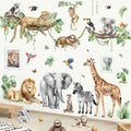 decalmile Large Jungle Animals Tree Branch Wall Stickers for Nursery