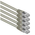 1aTTack.de Cat.6 Network Cable | 10m Gray S-FTP Copper LAN - 5 Pack