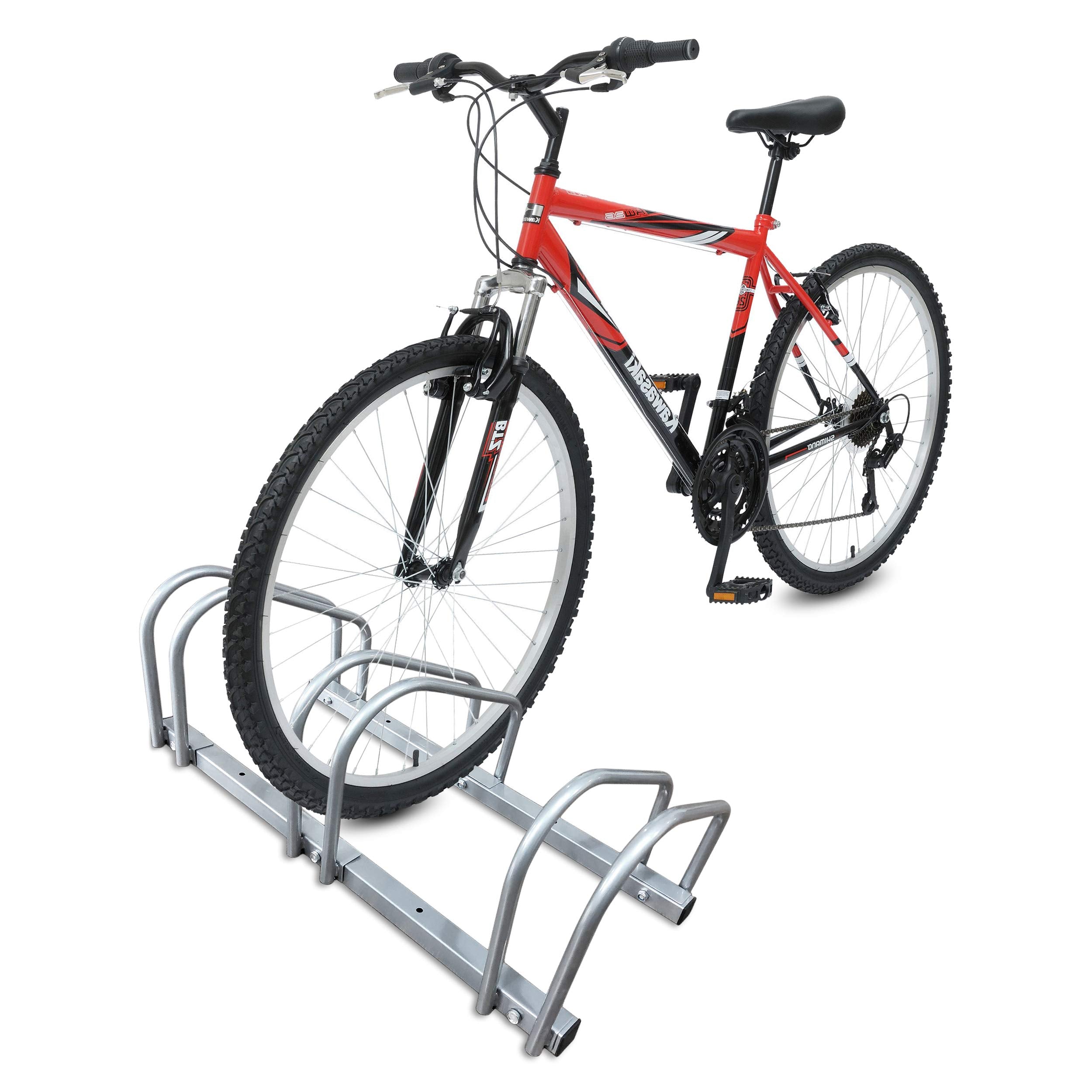 VOUNOT 3 Bike Stand | Floor or Wall Mounted Garage Bicycle Storage Rack