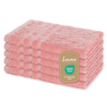 Lavea Elena Guest Towels Set of 5 | 100% Cotton Terry | Pastel Pink
