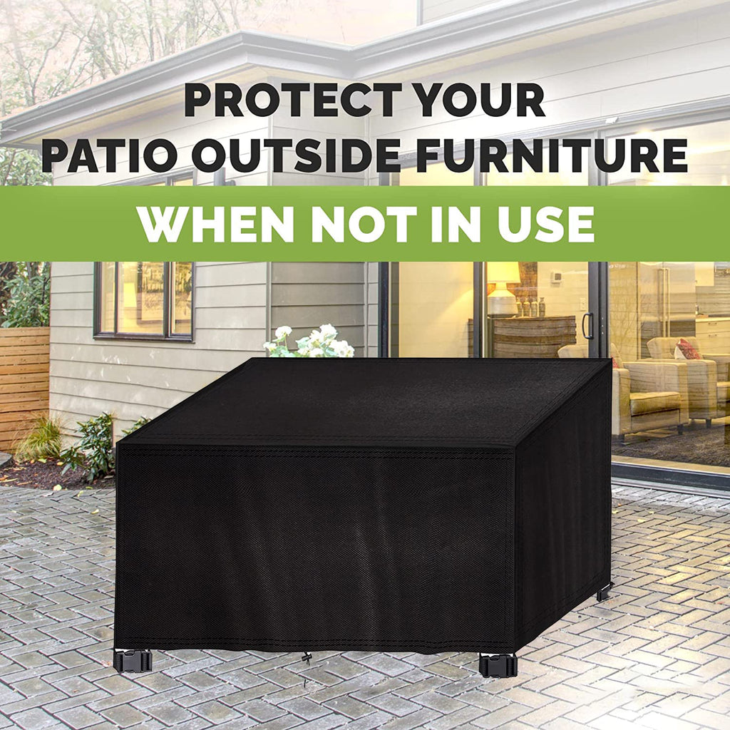 Straame Heavy Duty 420D Oxford Waterproof Rectangular Patio Table Cover