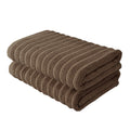 BERIBO Cloud Turkish Towel Set 100% Cotton 620gsm Truffle Brown, 2 Bath Towels - image 1