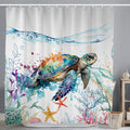 Nautical Sea Turtle Shower Curtain | Waterproof Polyester 180x200