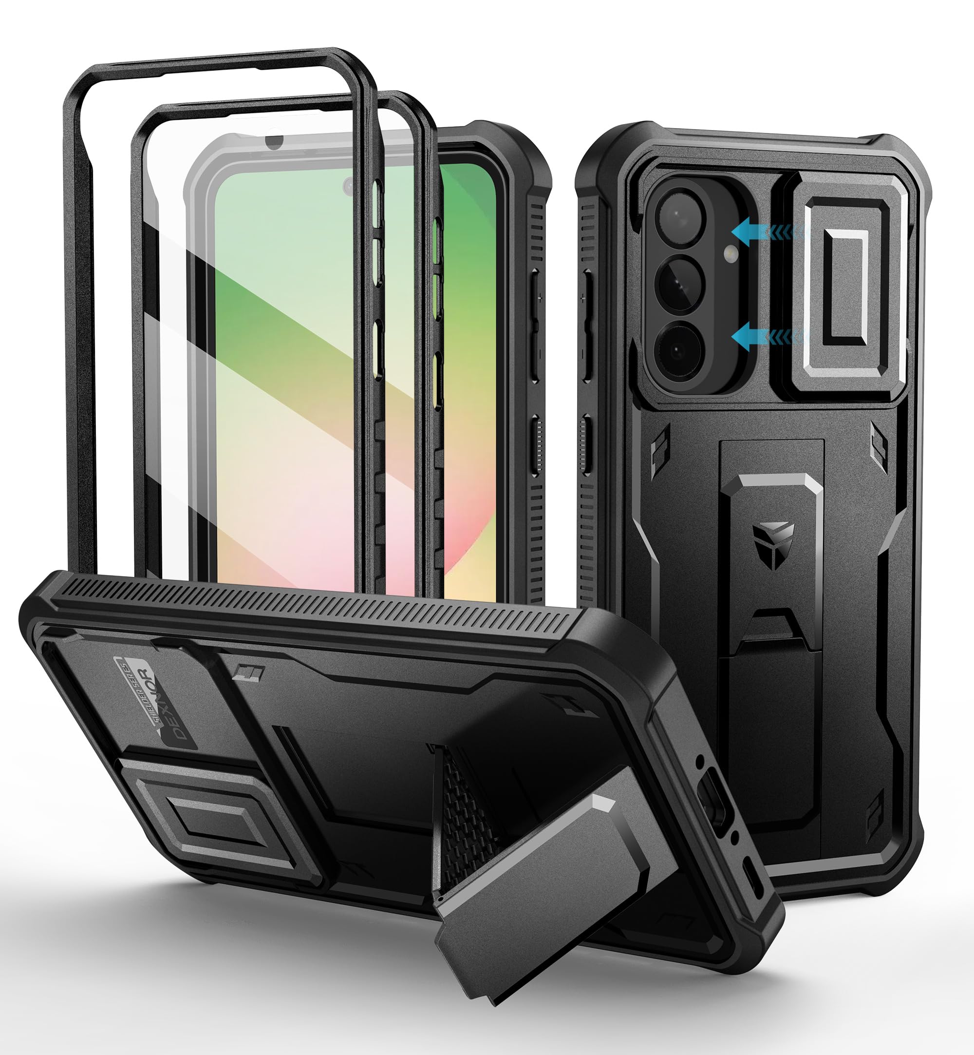 Dexnor Samsung Galaxy A56 5G Case - Rugged Shockproof Cover with Kickstand
