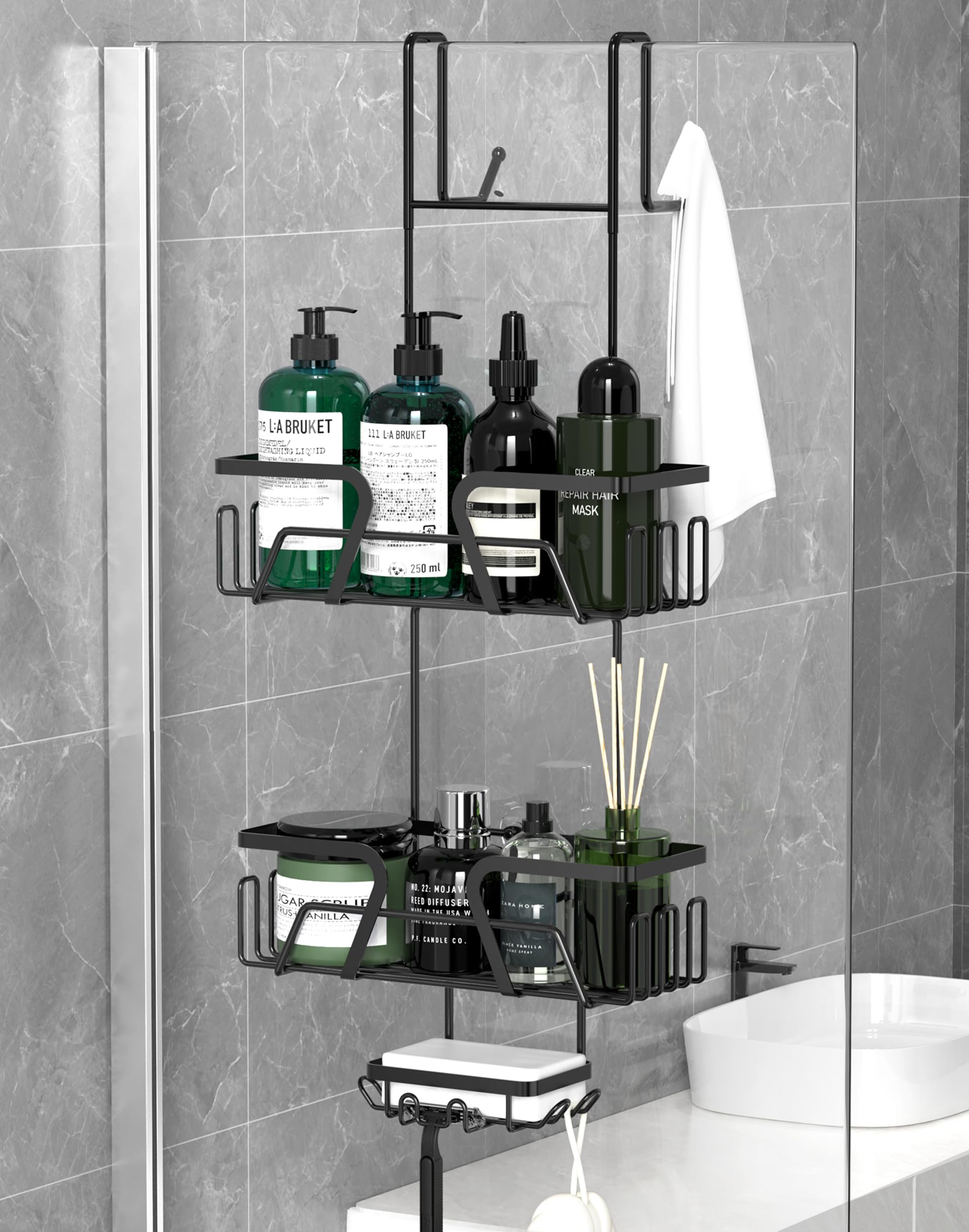 Daoun 2-Tier Hanging Shower Caddy | Rustproof Stainless Steel Organiser