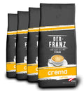 Der-Franz Crema Ground Coffee – 100% Arabica Blend – 4 x 1000g