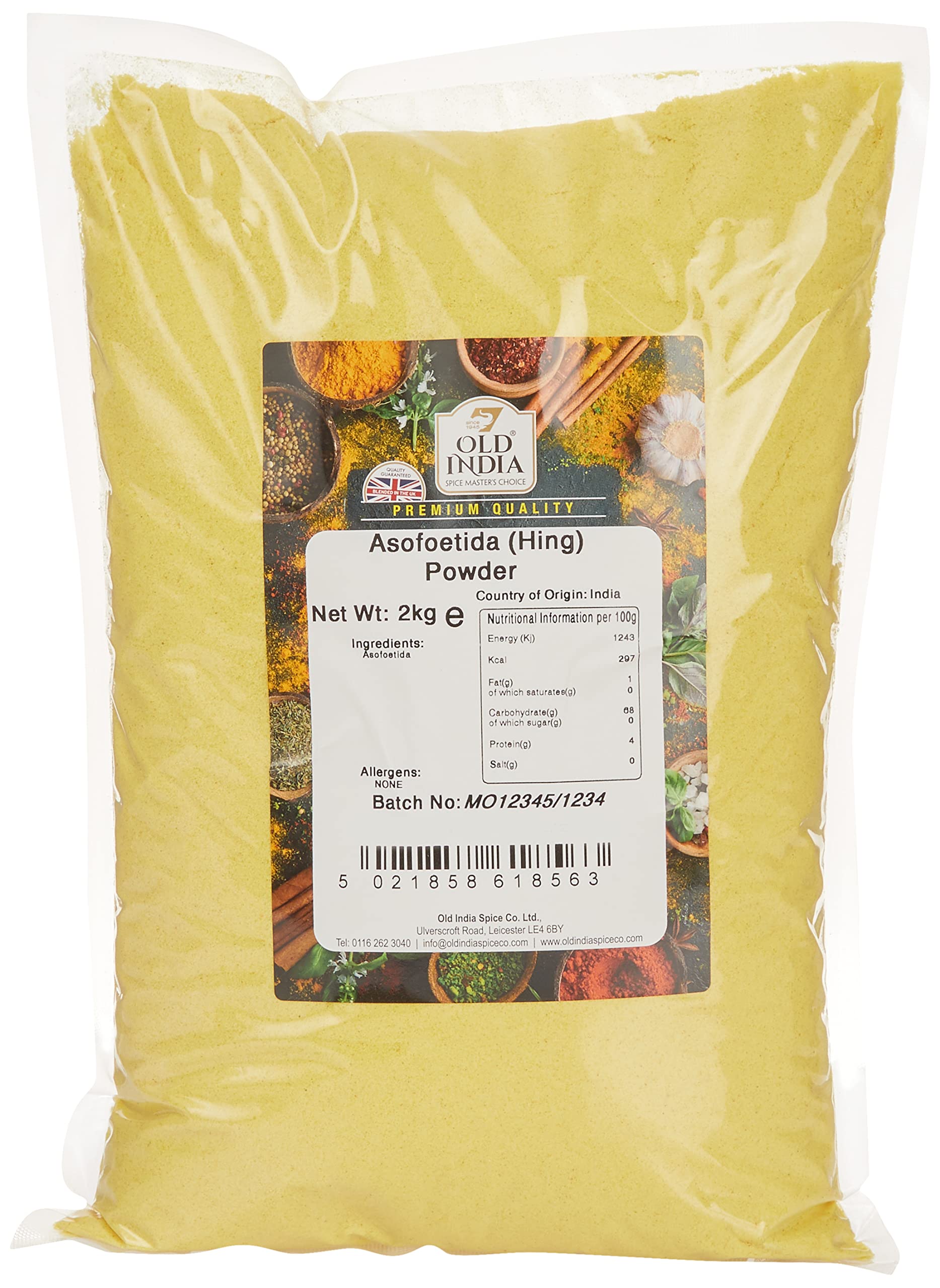 Old India Asofoetida (Hing) Powder – Bulk Indian Cooking Spice, 2kg