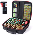 Glamgen Battery Organizer Storage Case with Tester - Holds 104 Batteries