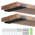 WELDUN 20cm Metal Scaffold Shelf Brackets - 4 Pack Heavy Duty Lip
