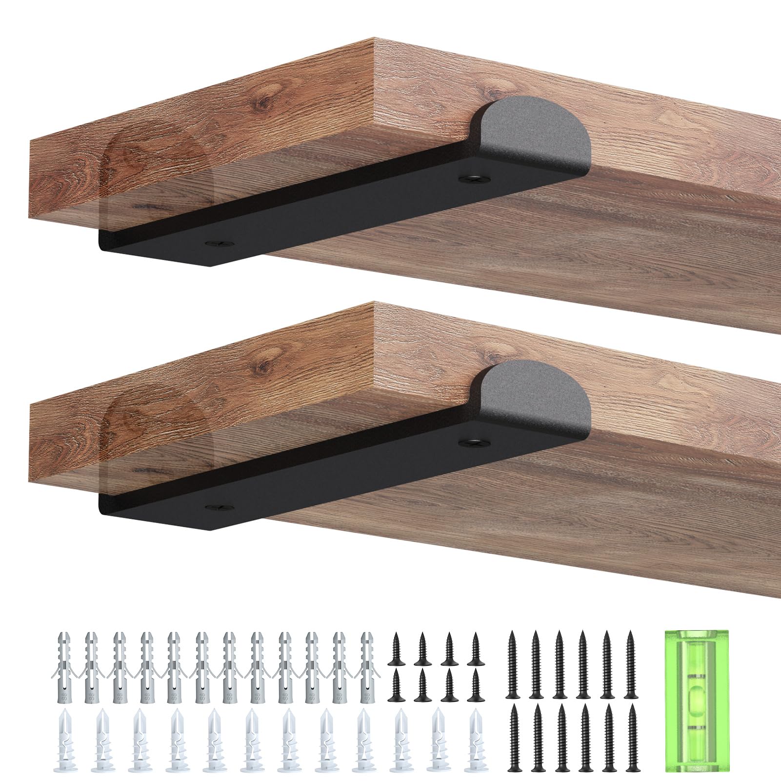 WELDUN 20cm Metal Scaffold Shelf Brackets - 4 Pack Heavy Duty Lip