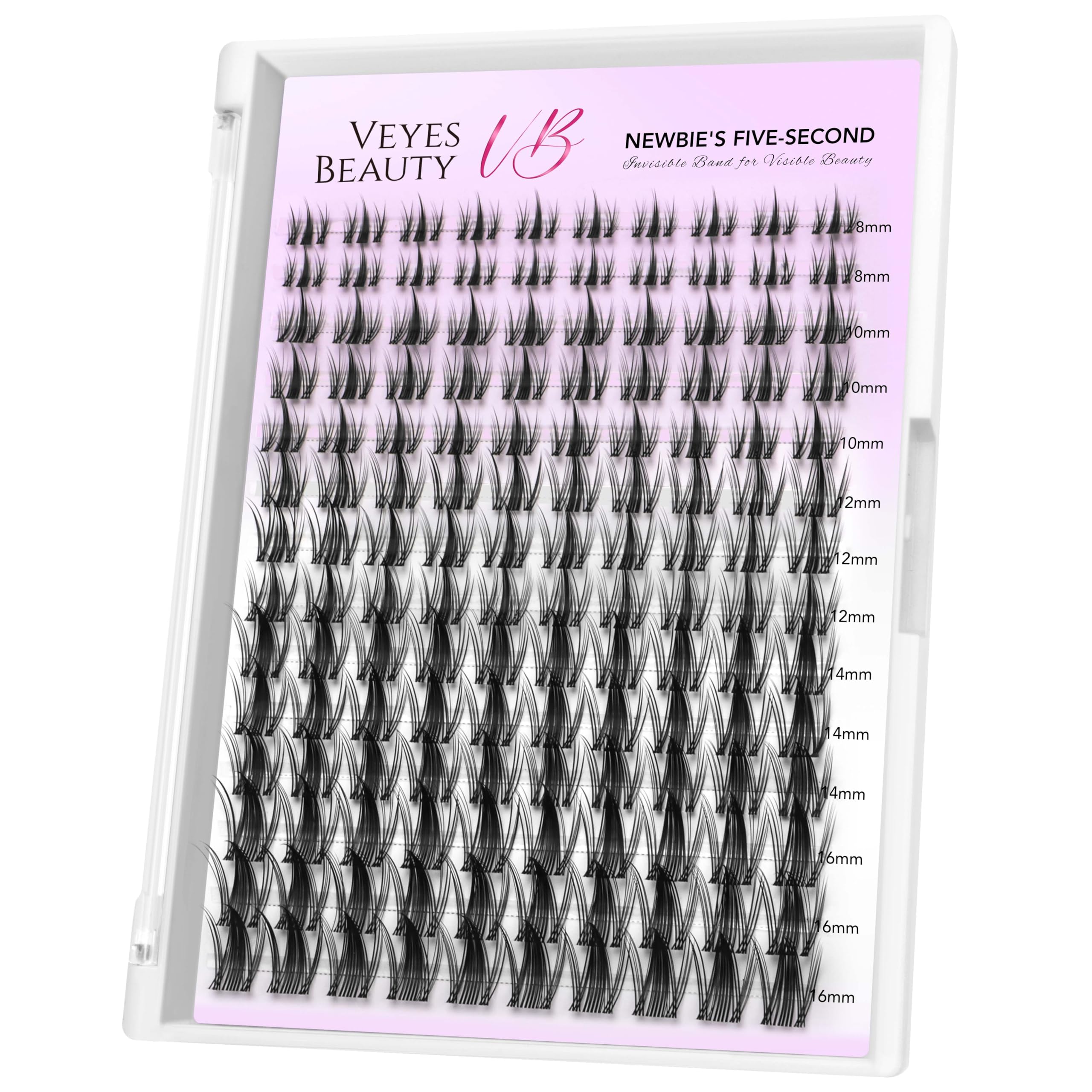 VEYESBEAUTY Manga Cluster Lashes – Wispy Individual Mixed Length 8-16mm