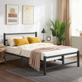 Jolof Store Frost IX Double Bed Frame – 4ft6 Metal Platform with Storage