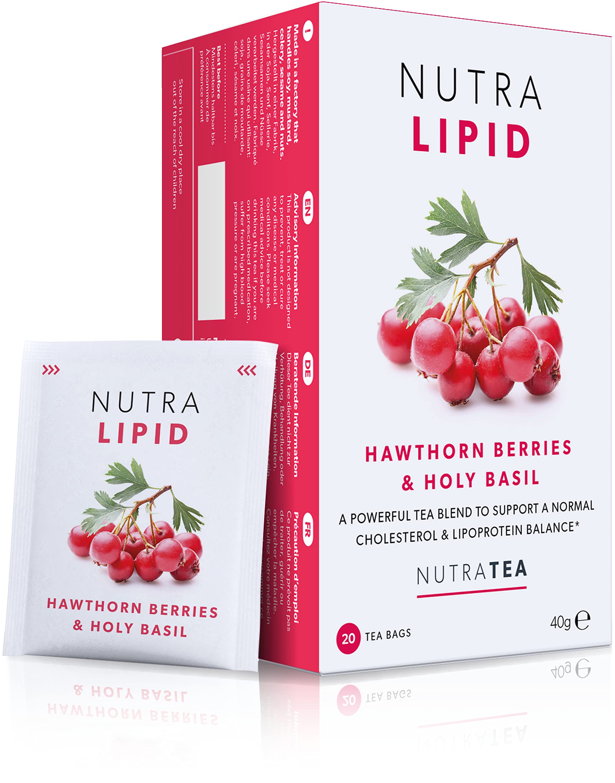 Nutra Tea NUTRALIPID Cholesterol Tea - Red Yeast Rice - 60 Tea Bags