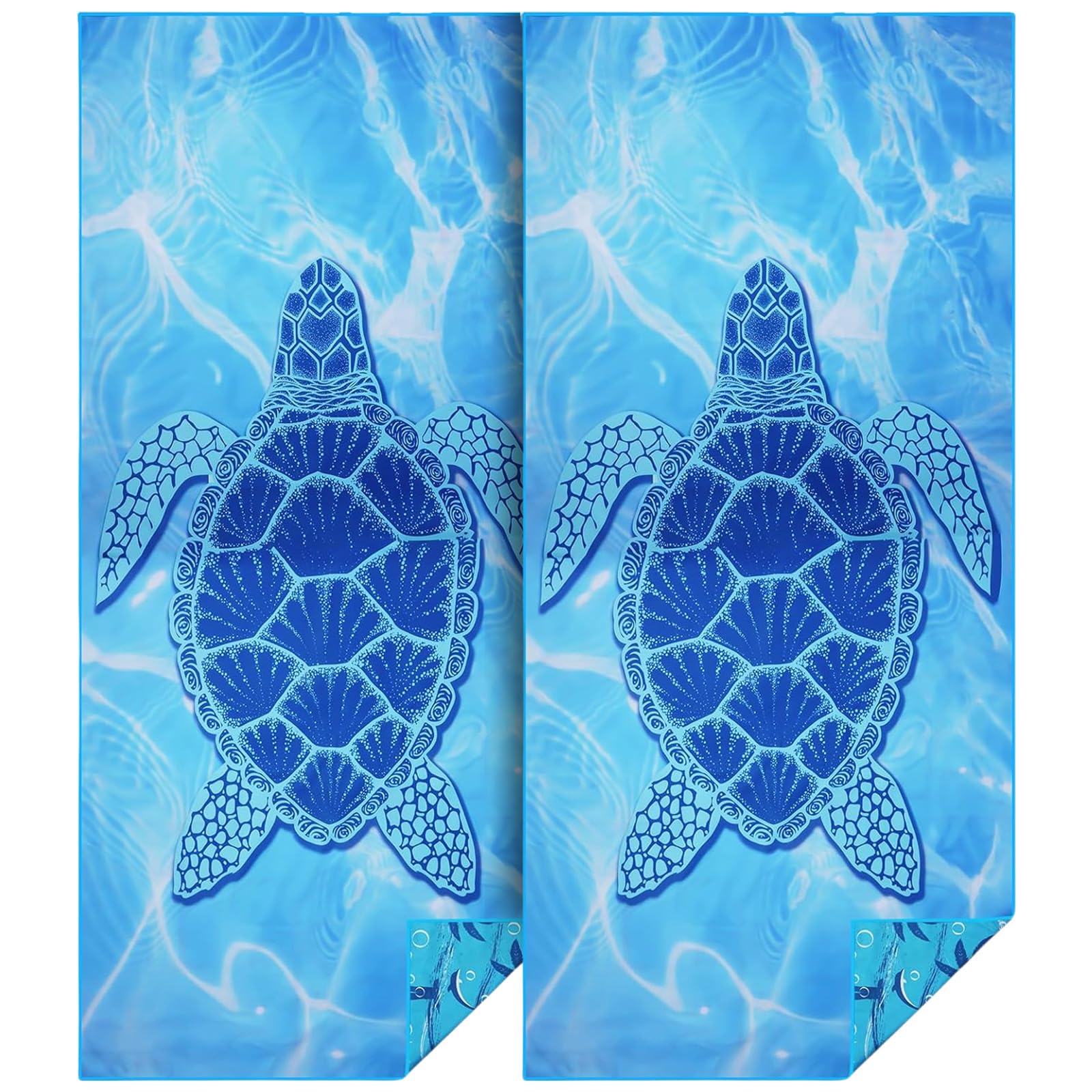 flintronic Microfiber Beach Towel 2 Pack – 180x80cm Sand Free Quick Dry