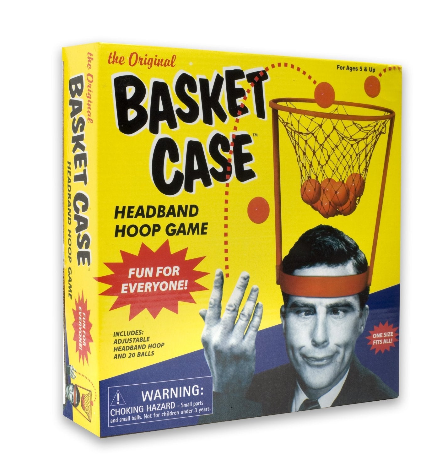 Jolof Store Basket Case Headband Hoop Game with 20 Balls for Parties