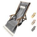 SIEGENTHAL Beach Towel with Cushion & Pockets – Recycled Cotton Hammam