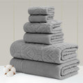Amrapur Overseas 6-Piece Cotton Jacquard Towel Set – Charcoal Gray