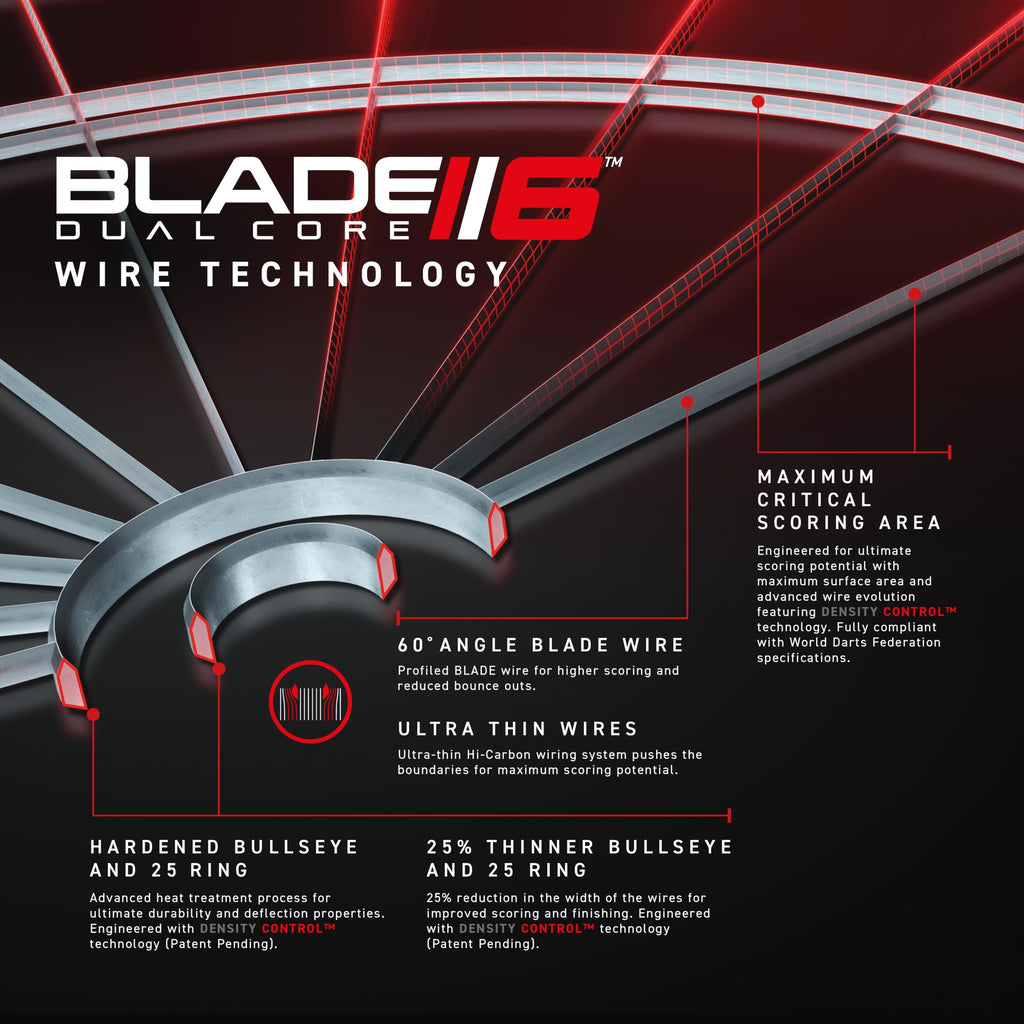 Winmau Blade 6 Dual Core Professional Sisal Dartboard | PDC Approved