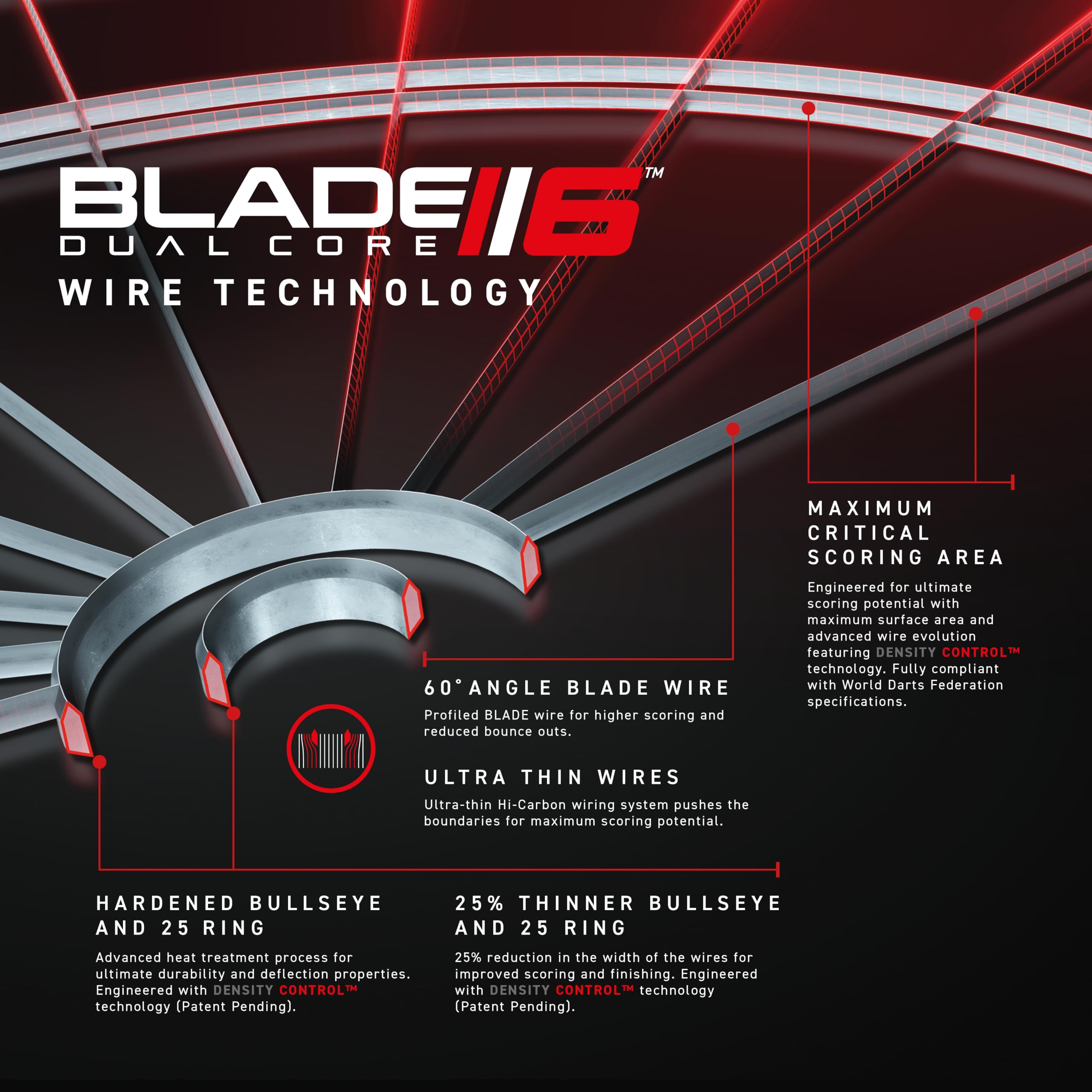 Winmau Blade 6 Dual Core Professional Sisal Dartboard | PDC Approved