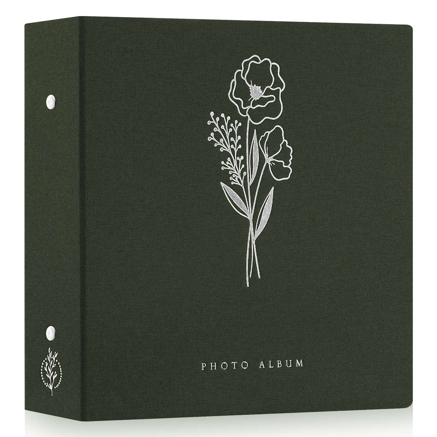 Lanpn 1000 Pockets 6x4 Photo Album | Large Linen Slip-in Book - Green