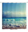 Jolof Store Ocean Beach Shower Curtain | Waterproof Polyester, 180x180cm