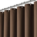 BTTN Extra Long Waffle Shower Curtain | Weighted Mould Proof Fabric - Brown