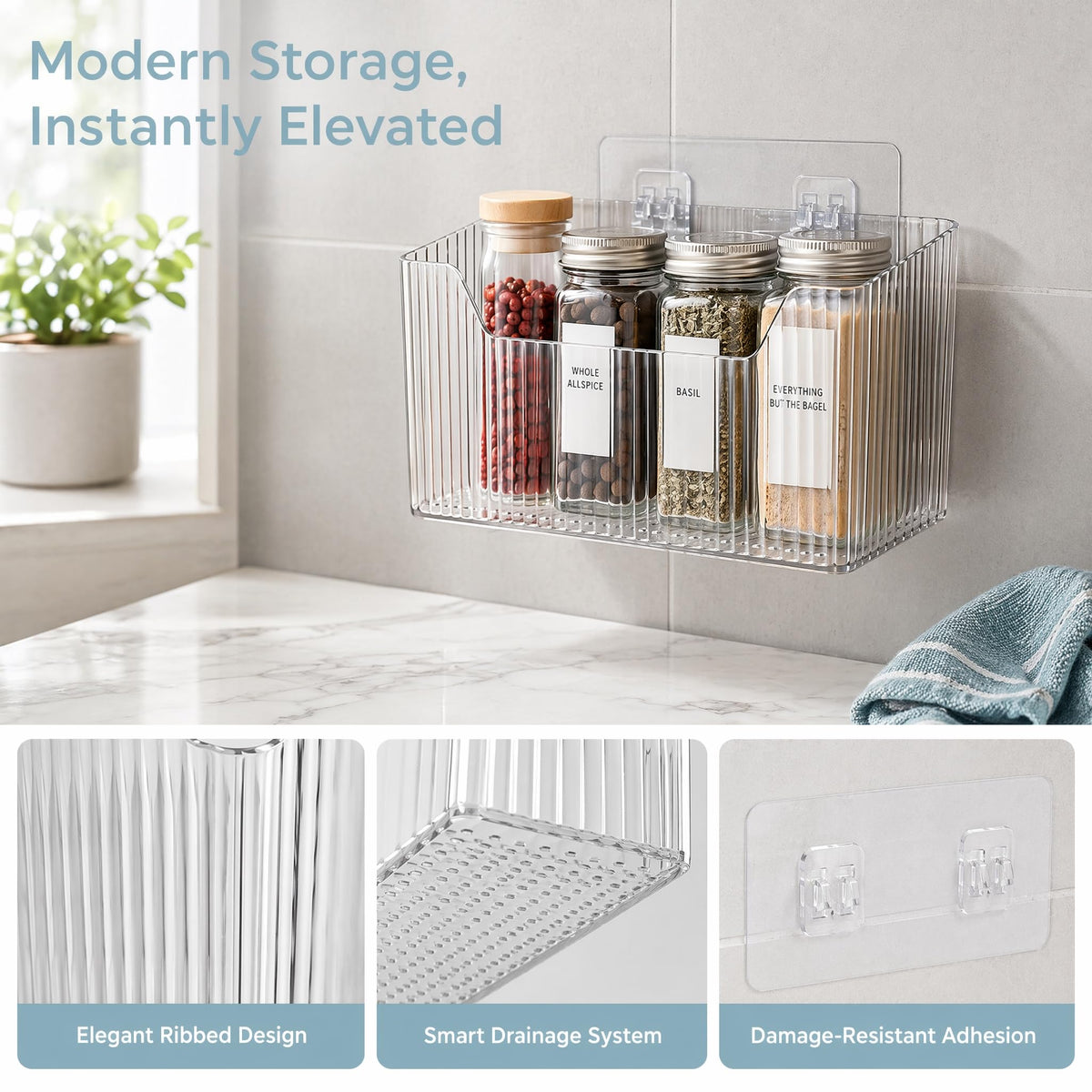 Xygobla 2 Pcs Self Adhesive Cabinet Door Organiser - image 3